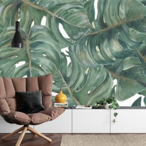 Papier Peint Feuilles De Monstera Aquarelle – Image 4