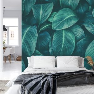 Papier Peint Feuilles Tropicales Sombres – Image 8