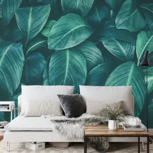 Papier Peint Feuilles Tropicales Sombres – Image 3