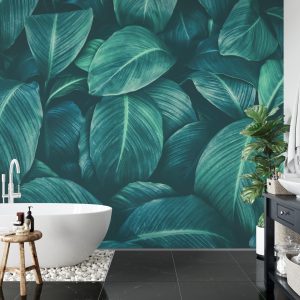 Papier Peint Feuilles Tropicales Sombres – Image 5