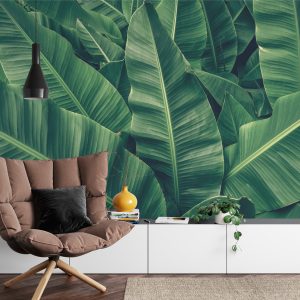 Papier Peint Feuilles Tropicales Rétro – Image 4