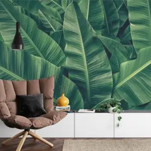 Papier Peint Feuilles Tropicales Rétro – Image 4