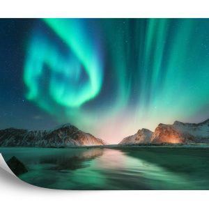 Papier Peint Paysage Lumières Boréales – Image 2