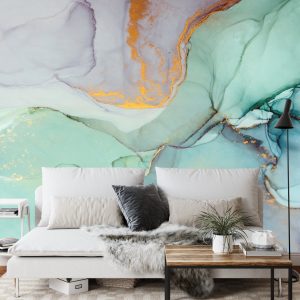 Papier Peint Marbre Ornemental Coloré – Image 3