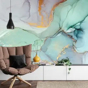 Papier Peint Marbre Ornemental Coloré – Image 4