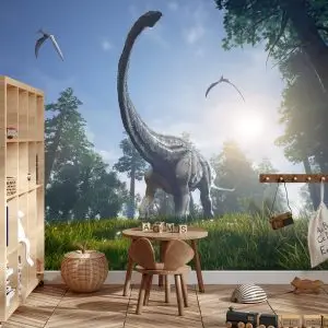 Papier Peint Dinosaure Réaliste Au Soleil. – Image 3
