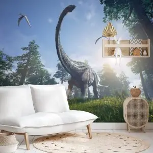 Papier Peint Dinosaure Réaliste Au Soleil. – Image 4