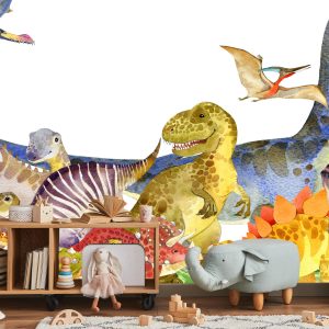 Papier Peint Dinosaures Peints À L'aquarelle – Image 5