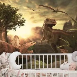 Papier Peint Dinosaures Au Coucher Du Soleil – Image 6
