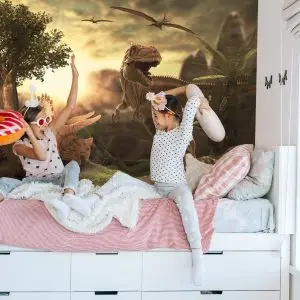 Papier Peint Dinosaures Au Coucher Du Soleil – Image 7