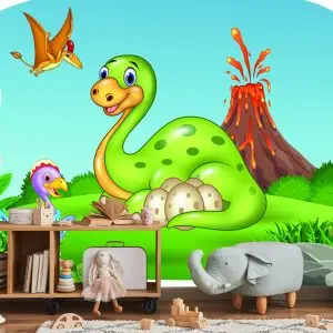 Papier Peint Dinosaures Sur La Clairière – Image 5