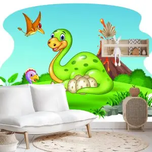 Papier Peint Dinosaures Sur La Clairière – Image 4