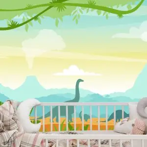 Papier Peint Dinosaures Dans La Jungle – Image 6