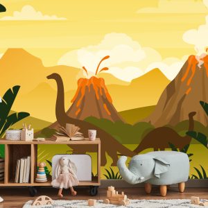 Papier Peint Dinosaures Et Paysage – Image 5