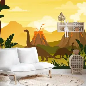 Papier Peint Dinosaures Et Paysage – Image 4