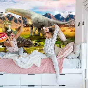Papier Peint Dinosaures Réalistes Au Bord De La Rivière – Image 7