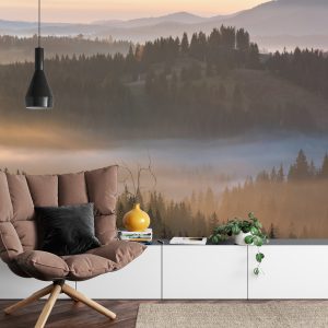 Papier Peint Forêt Dans Le Brouillard – Image 4