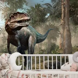 Papier Peint Dinosaure Réaliste Et Palmiers – Image 6