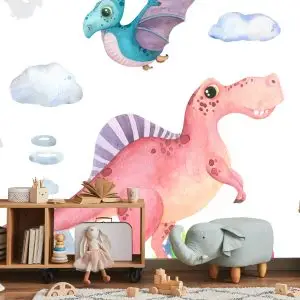 Papier Peint Dinosaures Aquarelles – Image 5