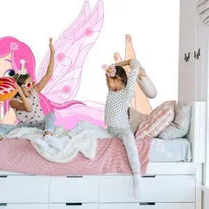 Papier Peint Fée Rose Avec Des Ailes – Image 7