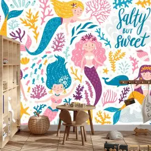 Papier Peint Sirène Et Récif De Corail – Image 3
