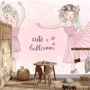 Papier Peint Ballerines Roses – Image 3