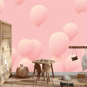 Papier Peint Ballons Roses – Image 3
