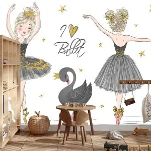 Papier Peint Danseur De Ballet Et Cygne Noir – Image 3