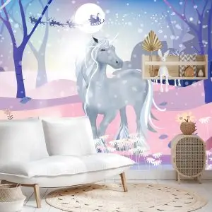 Papier Peint Licornes Dans La Neige – Image 4