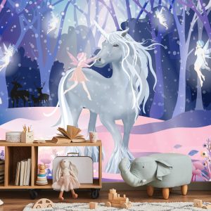 Papier Peint Licorne Avec Des Fées – Image 5