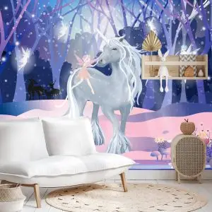 Papier Peint Licorne Avec Des Fées – Image 4