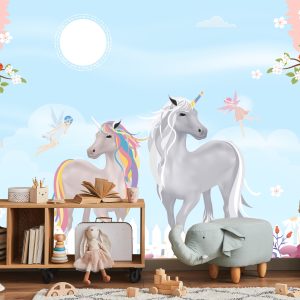 Papier Peint Licornes Grises Sur Prairie – Image 5