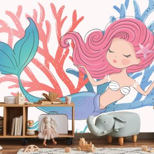 Papier Peint Sirènes Avec Des Plantes – Image 5