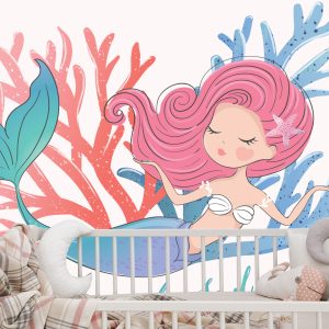 Papier Peint Sirènes Avec Des Plantes – Image 6