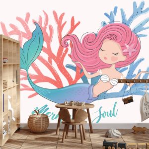Papier Peint Sirènes Avec Des Plantes – Image 3