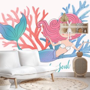 Papier Peint Sirènes Avec Des Plantes – Image 4