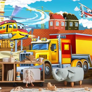 Papier Peint Voitures De Conte De Fées Avec Des Camions – Image 5