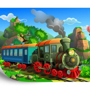 Papier Peint Train Et Paysage – Image 2