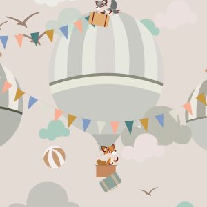 Papier Peint Animaux Et Ballons Volants – Image 1
