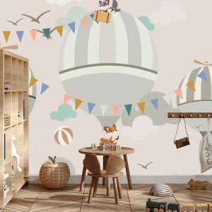 Papier Peint Animaux Et Ballons Volants – Image 3