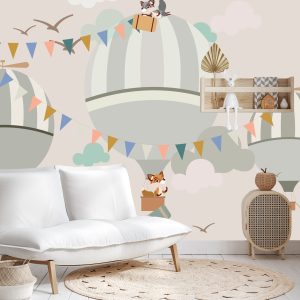 Papier Peint Animaux Et Ballons Volants – Image 4