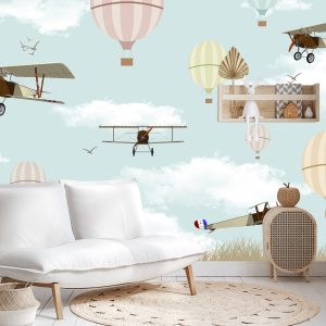 Papier Peint Avions Et Ballons Dans Le Ciel – Image 4