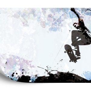 Papier Peint Faire Du Skateboard Dans Un Style Graphique – Image 2
