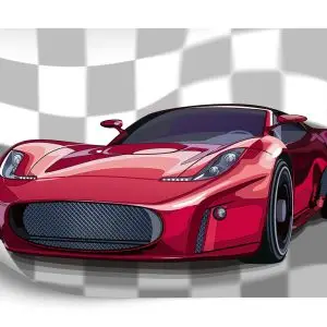 Papier Peint Voiture De Sport Rouge – Image 2