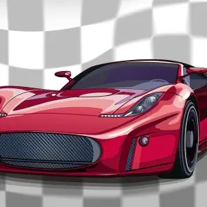 Papier Peint Voiture De Sport Rouge – Image 1
