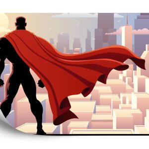 Papier Peint Super-Héros Dans Une Cape – Image 2