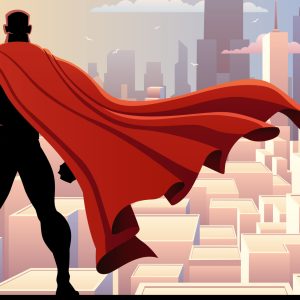 Papier Peint Super-Héros Dans Une Cape – Image 1