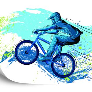 Papier Peint Cycliste Dans Le Style Graffiti – Image 2