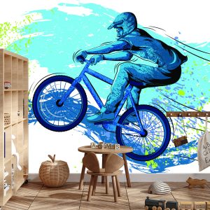 Papier Peint Cycliste Dans Le Style Graffiti – Image 3