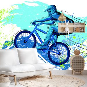 Papier Peint Cycliste Dans Le Style Graffiti – Image 4